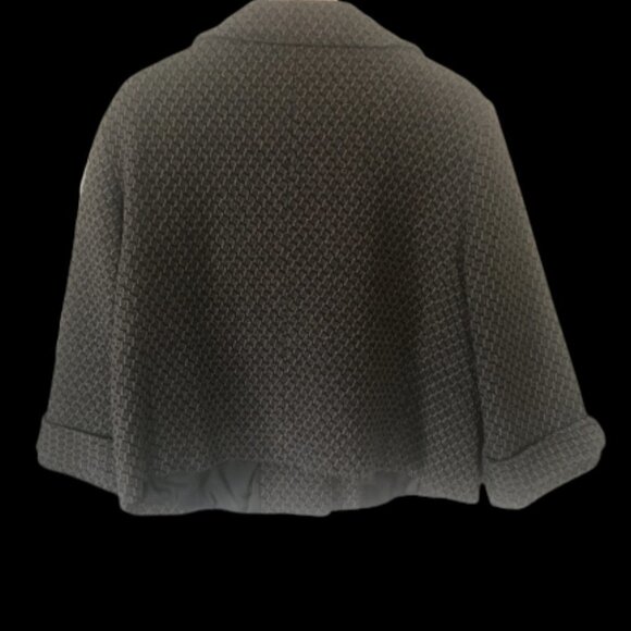 Vanity Cropped Blazer Size 36 Brown and Black - Picture 2 of 2